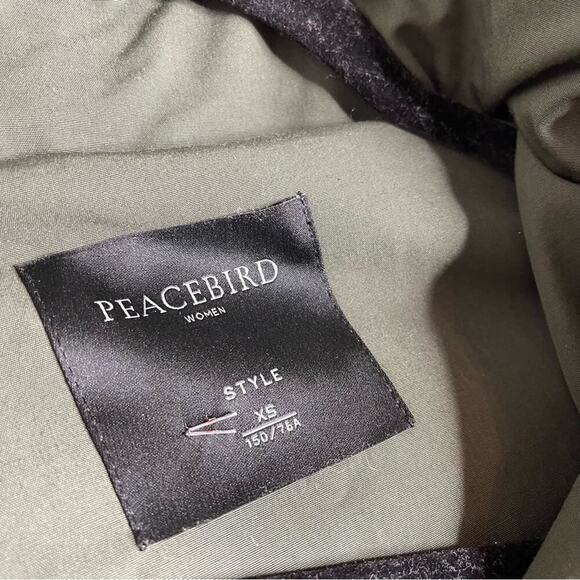 Peacebird green‎ utility military long jacket size XS women’s minimalist - Picture 2 of 5